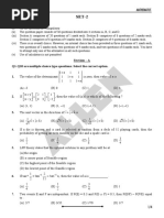 Allen: Q1-Q10 Are Multiple Choice Type Questions. Select The Correct Option