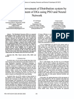 Reliability Improvement of Distribution System by Optimal Placement Ofdgs Using Pso and Neural Network