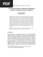 Job Facilities and Employee Satisfaction: Exploring The Situation of Banking Institutions in Bangladesh