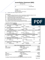 Bank Reconciliation Statement