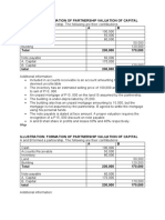 Illustration: Formation of Partnership Valuation of Capital A B