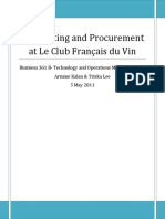 Forecasting and Procurement at Le Club Français Du Vin