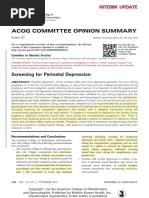 Screening For Perinatal Depression