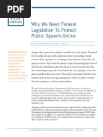 Why We Need Federal Legislation To Protect Public Speech Online