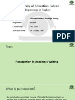 Academic Reading & Writing - Punctuation in Academic Writing