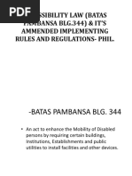 Review - Accessibility Law (Batas Pambansa Blg.344) & It's Ammended Implementing Rules and Regulations - Phil.