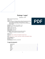 Package Vegan': R Topics Documented