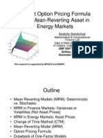 Explicit Option Pricing Formula For A Mean-Reverting Asset in Energy Markets