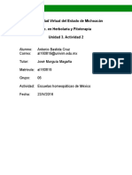 Mapa Conceptual Escuelas Homeopáticas de México