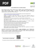 Carta Compromiso para La Seguridad Sanitaria