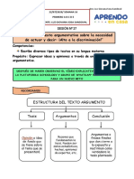 Sesion 27 TEXTO ARGUMENTATIVO DISCRIMINACION