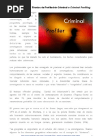 Introducción A Al Técnica A La Perfilación Criminal o Criminal Profiling - Psicología Forense Aplicada