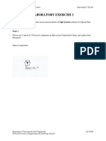 Laboratory Exercise 1: Objective Opti System