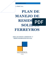 Plan de Manejo de Residuos Solidos Ferreyros