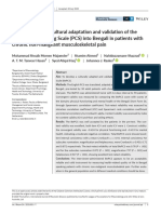 Translation, Validation and Cross-Cultural Adaptation of The Pain Catastrophizing Scale Into Bengali in Patients With Chronic Non-Malignant Musculoskeletal Pain