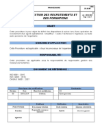 GRH-PR-01-00 Gestion Des Recrutements Et Des Formations