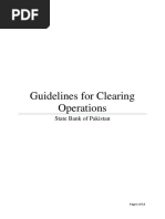 Guidelines For Clearing Operations: State Bank of Pakistan