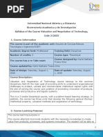 Valuation and Negotiation of Technology Syllabus