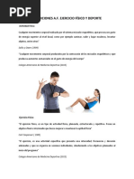 DEFINICIONES A. F, Ejercicio Físico y Deporte PDF