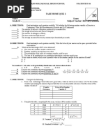 TAKE HOME QUIZ 1 Stat