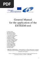 General Manual For The Application of The ESTEEM Tool