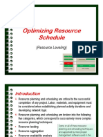 9-Construction Management - Optimizing Resource Schedule