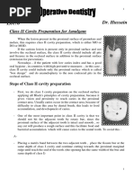 Class II Cavity Preparation For Amalgam: Dr. Hussain