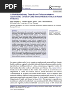 A Multidisciplinary, Team-Based Teleconsultation Approach To Enhance Child Mental Health Services in Rural Pediatrics