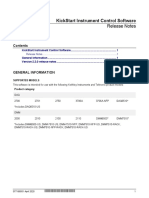 Kickstart Instrument Control Software: Release Notes