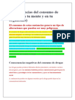 Consecuencias Del Consumo de Drogas