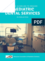 COVID 19 Guideline To Resume Paediatric Dental Services in Malaysia