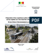 Préparation D'une Expérience Pilote D'un Système de Bus Rapides Sur Voie Réservée À Dakar (BRT) E 'I E S