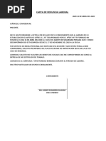 Carta de Renuncia Bill