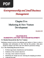 Chapter Five Marketing & New Venture Development