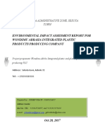 Environmental Impact Assesment Report For Wondimu Abraha Integrated Plastic Products Producing Company