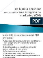 Procesul de Luare A Deciziilor in Comunicarea Integrata de Marketing