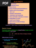 Electricity: Created by C. Mani, Deputy Commissioner, KVS RO Gurgaon