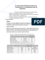 Influencia Del Caolin Como Reemplazo Parcial Del Cemento en La Resistencia de Morteros