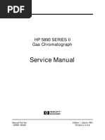 Service Manual: HP 5890 Series Ii Gas Chromatograph