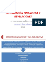 Información Financiera y Revelaciones