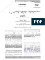 Virtual Reality One-Session Treatment of Child-Specific Phobia of Dogs: A Controlled, Multiple Baseline Case Series