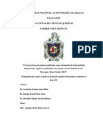 Universidad Nacional Autonoma de Nicaragua Unan-Leon Facultad de Ciencias Quimicas Carrera de Farmacia