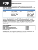 Product Life Cycle Announcement: Current SKU Description Replacement SKU Description