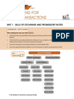 Accounting For Special Transactions: Unit 1: Bills of Exchange and Promissory Notes