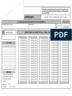 Examination Answer Sheet: (For Test-Drill Use Only)