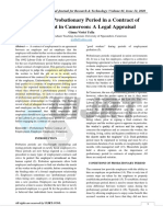 The Used of Probationary Period in A Contract of Employment in Cameroon: A Legal Appraisal