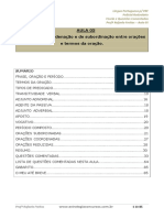 Aula 05 Coordenação e de Subordinação Entre Orações 85