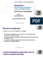 LP 6 - Demografie 4. Analiza Mortalitatii Infantile