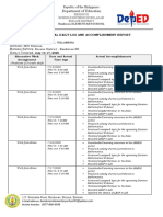 Department of Education: Individual Daily Log and Accomplishment Report