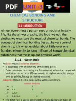 Chemical Bonding and Structure: Unit - 3